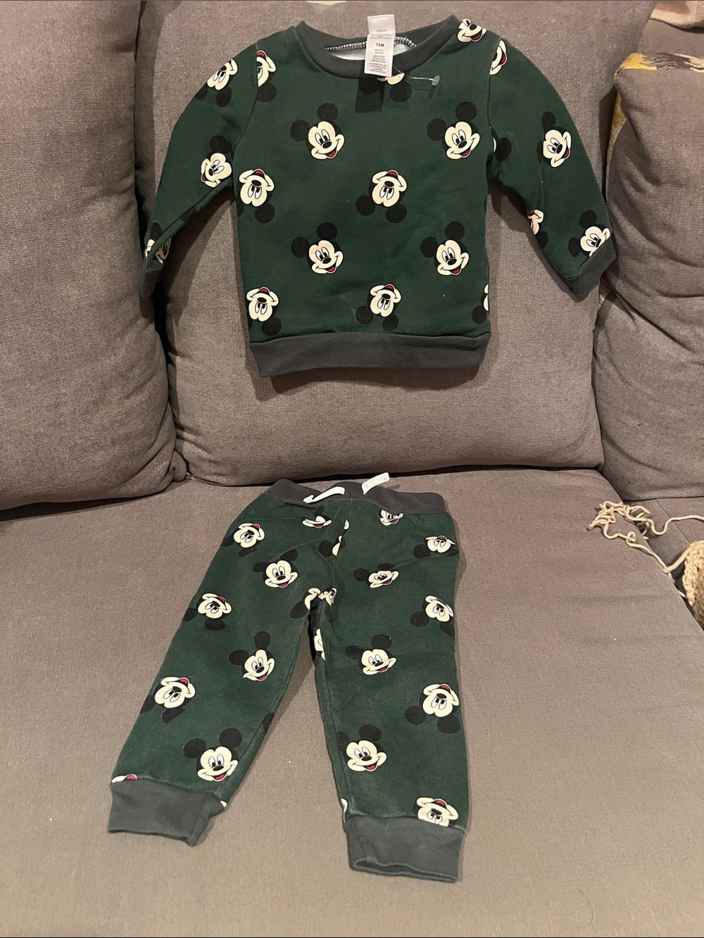 Disney Dark Green Mickey Mouse Sweatshirt & Jogger Set